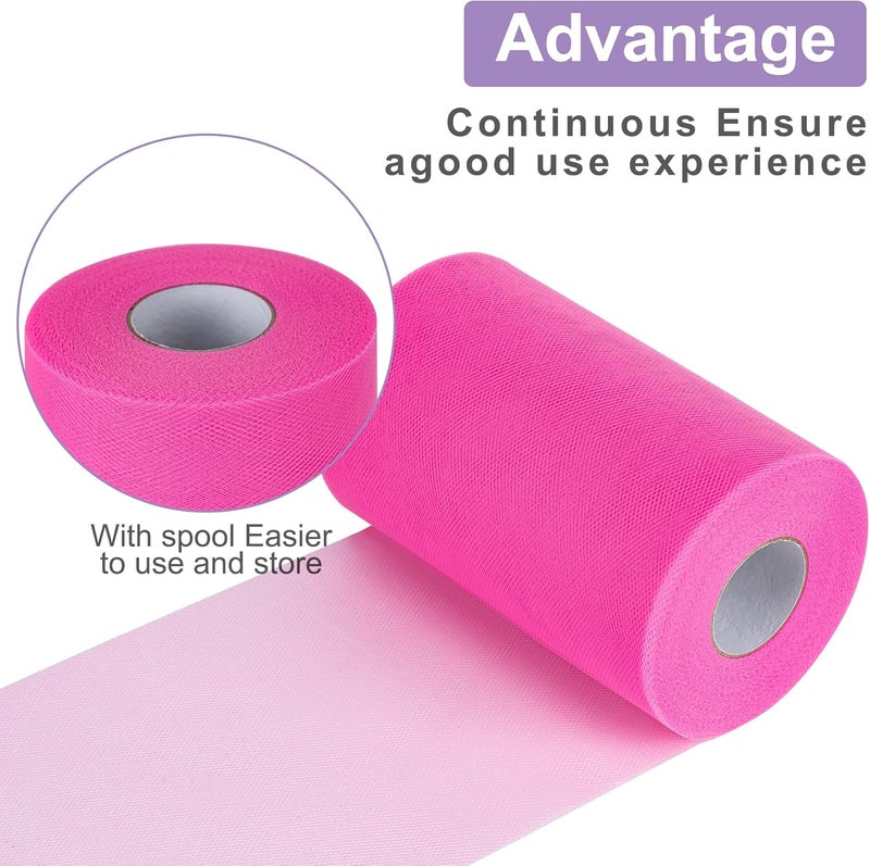 Aegero White Tulle Fabric Rolls 6 Inch by 100 Yards (300 feet) Tulle Roll Spool Fabric for DIY Tutu Skirt Baby Shower Birthday Party Wedding Decorations Christmas Craft Supplies (White) - Image 4
